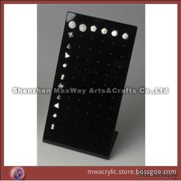 BLack L-shape classic Acrylc/Lucite Jewelry/Earring/ Holder/Display Stand